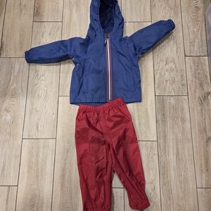 L.L. Bean Blue and Red Rain Outerwear